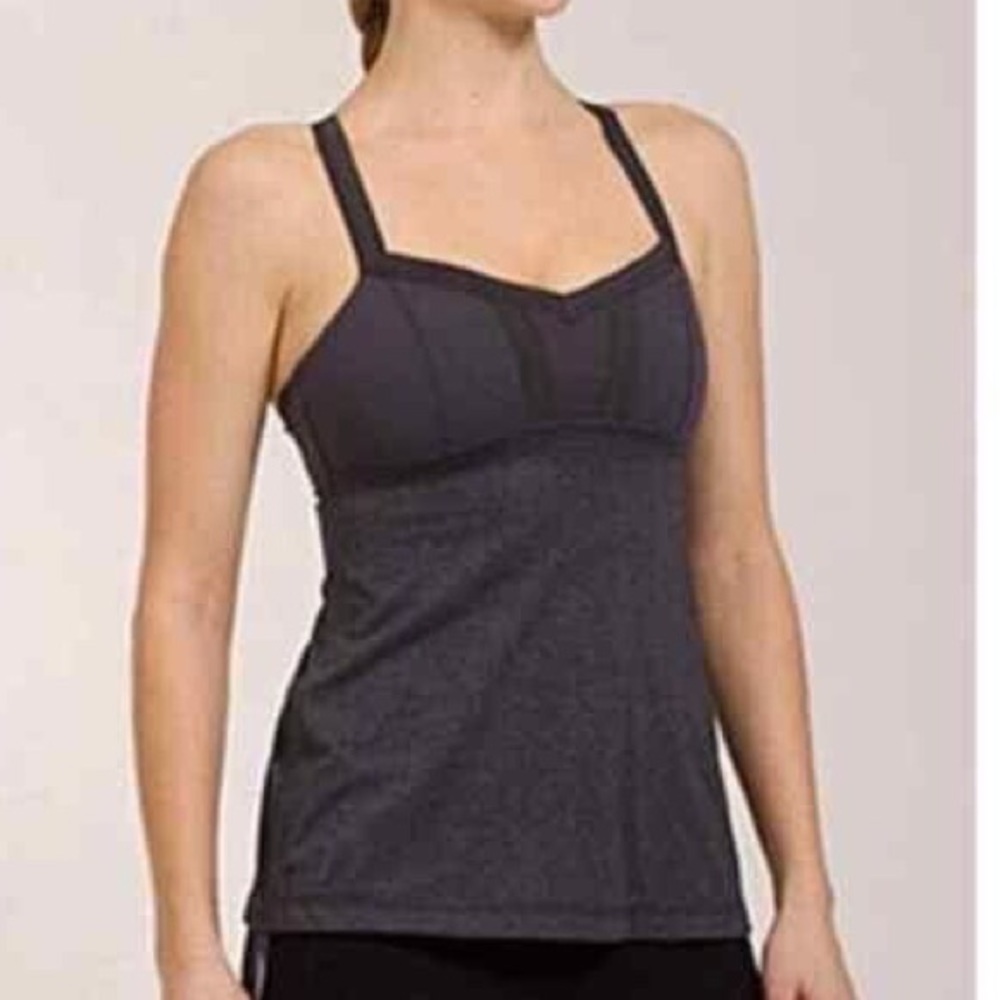 🍋SALE🍋 Lululemon Hot Class Tank Black Heathered Gray tank